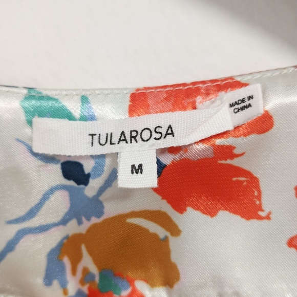 NWT Tularosa tie up floral crop top, kimono sleeve - Picture 4 of 6